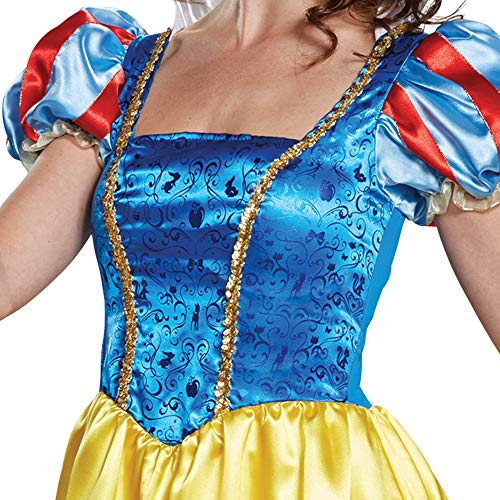 Fasnacht24 Klassisches Schneewittchen Damenkleid Rot Gelb Blau in Grösse S-L