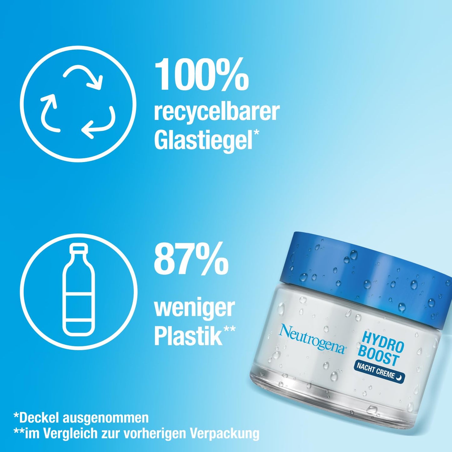 Gesichtscreme Neutrogena Hydro Boost 50 ml Nachtcreme pures Hyaluron