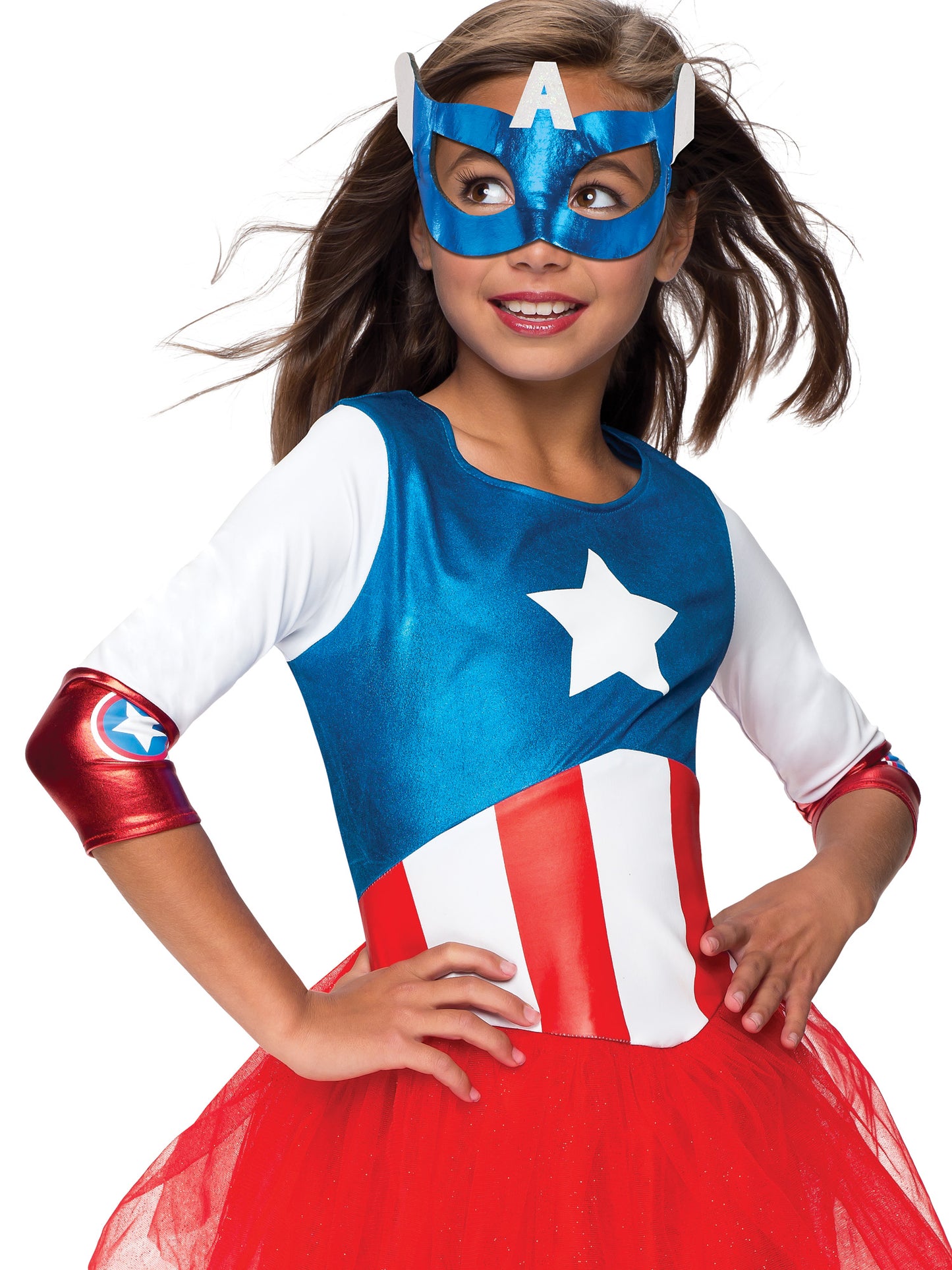 Rubies AMERICAN DREAM Metallic Captain America Kinderkostüm für Jungen
