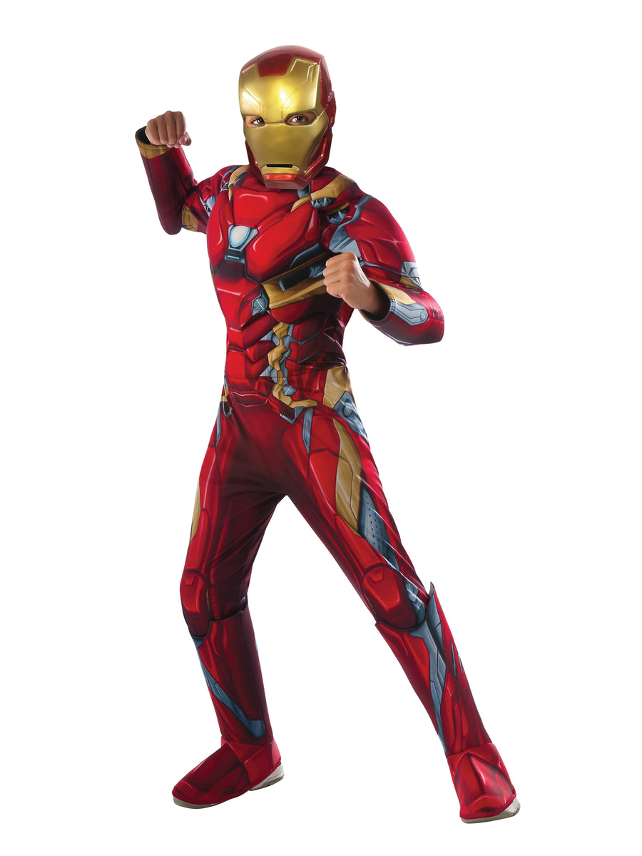 Rubies Iron Man Kinderkostüm für Jungen mit gepolstertem Overall und Maske