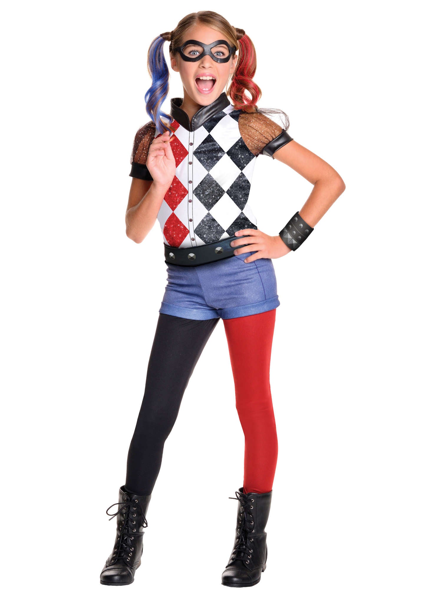 Rubies Harley Quinn Deluxe Kinderkostüm für Mädchen mit Maske