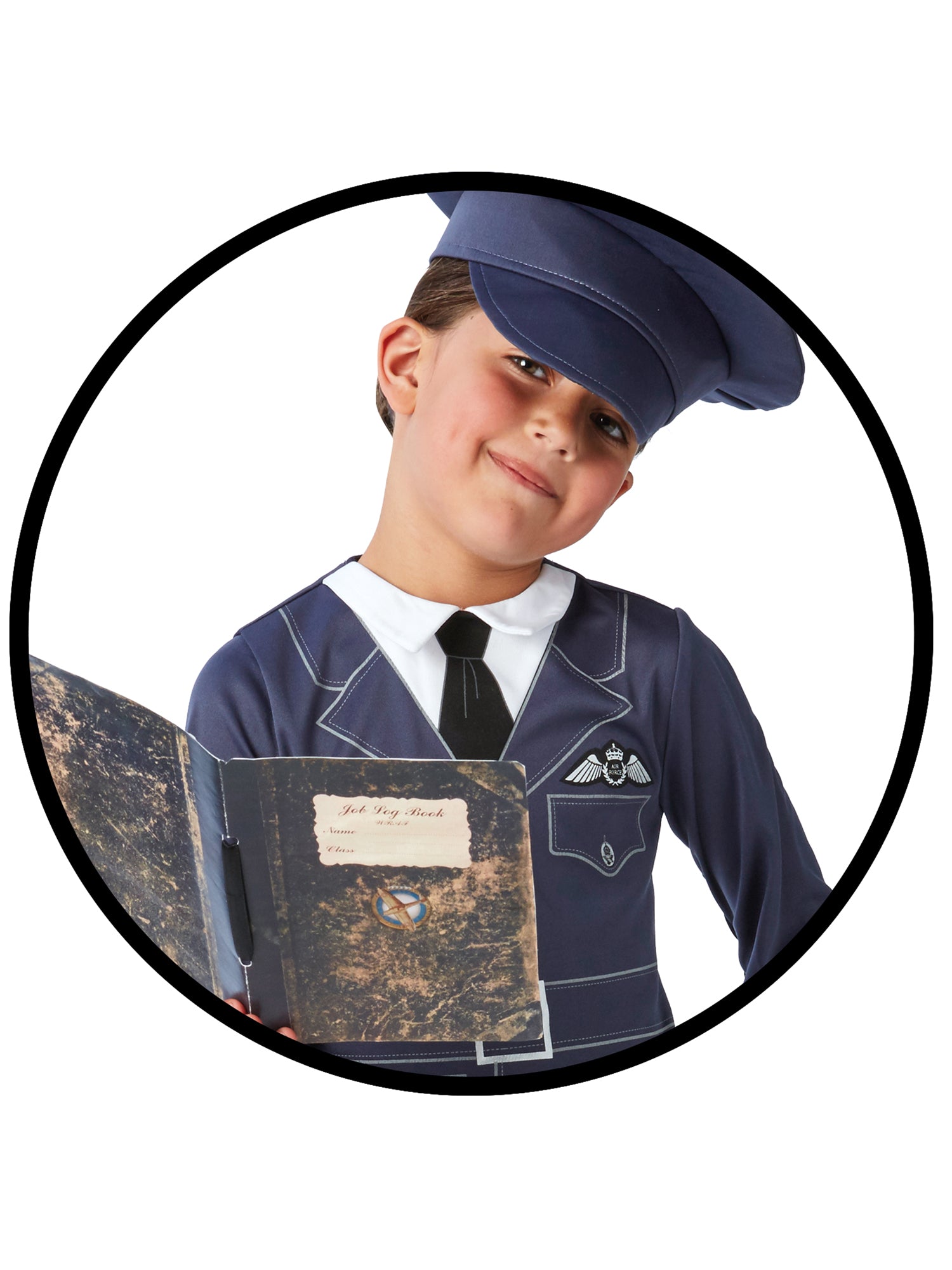 Rubies WRAF Girl Kinderkostüm für Mädchen mit Top, Rock und Hut – Seitenansicht