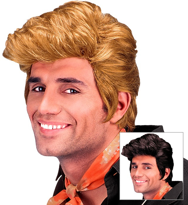 Figaro-Perücke in blond und grau meliert, Fasnacht und Karneval Accessoire