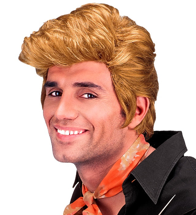Figaro-Perücke in blond und grau meliert, Fasnacht und Karneval Accessoire