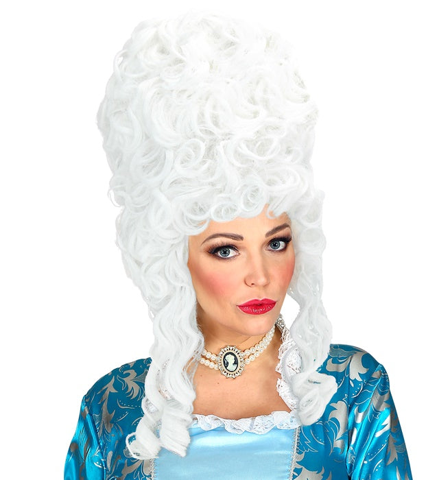Marie Antoinette Perücke mit voluminösem, kunstvollem Design für Fasnacht-Kostüme