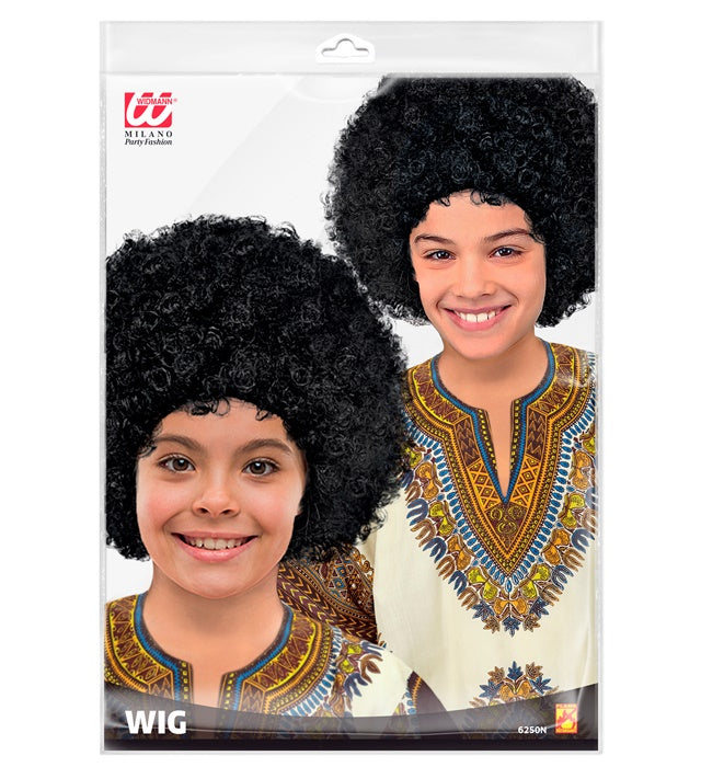 Bunte Afro-Perücke für Fasnacht und Karneval in voluminösem Design