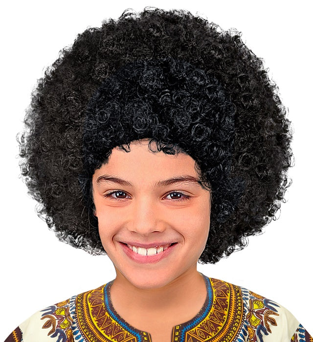 Bunte Afro-Perücke für Fasnacht und Karneval in voluminösem Design