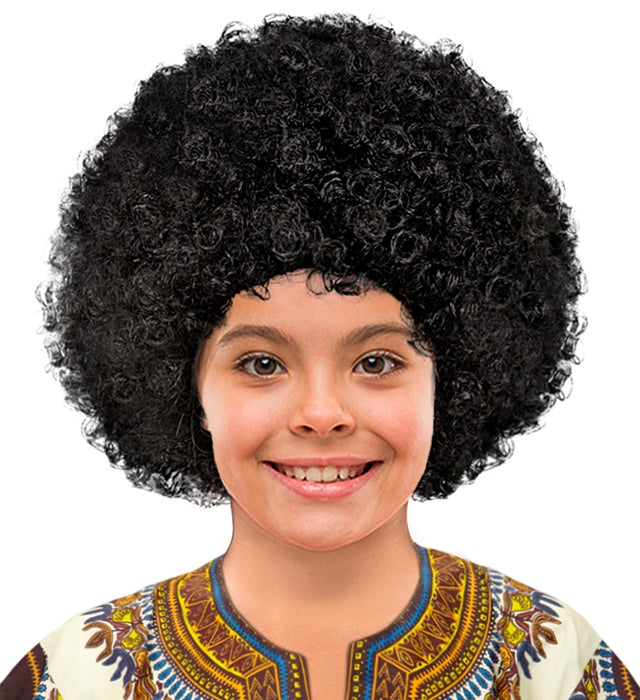 Bunte Afro-Perücke für Fasnacht und Karneval in voluminösem Design
