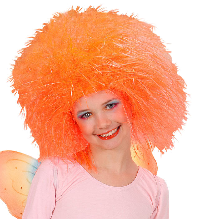 Neonorange Perücke für Fasnacht und Mottoparty
