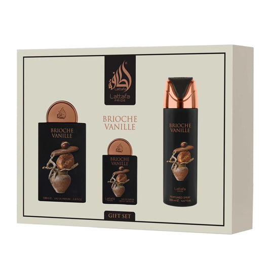 LATTAFA LATTAFA Brioche Vanille Eau de Parfum 100 ml Spray und Corporal Perfumado 200 ml Spray Parfüm