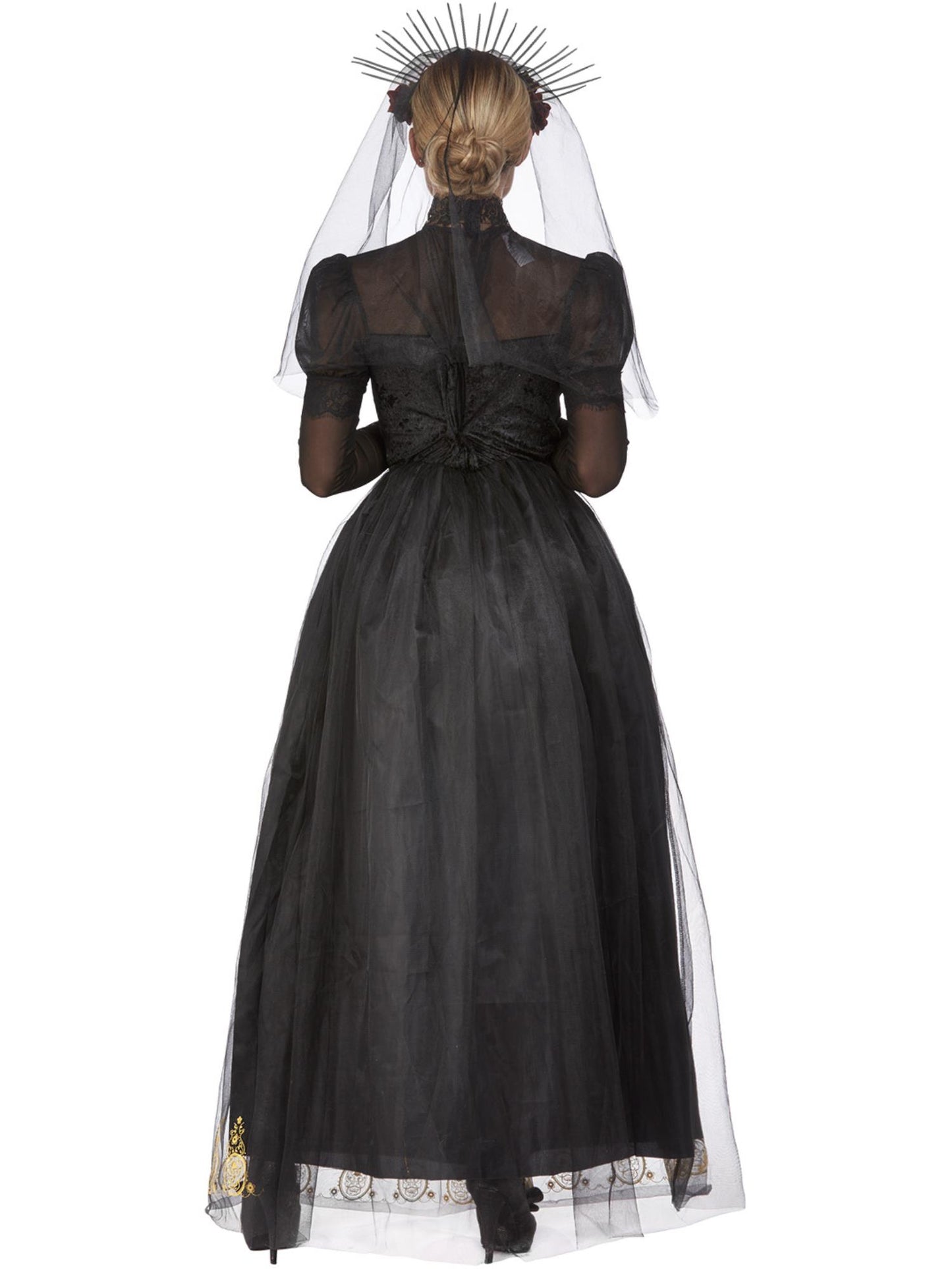 Smiffys DOTD LADY Sacred Heart Bride Kostüm in Schwarz für Damen – Detailansicht