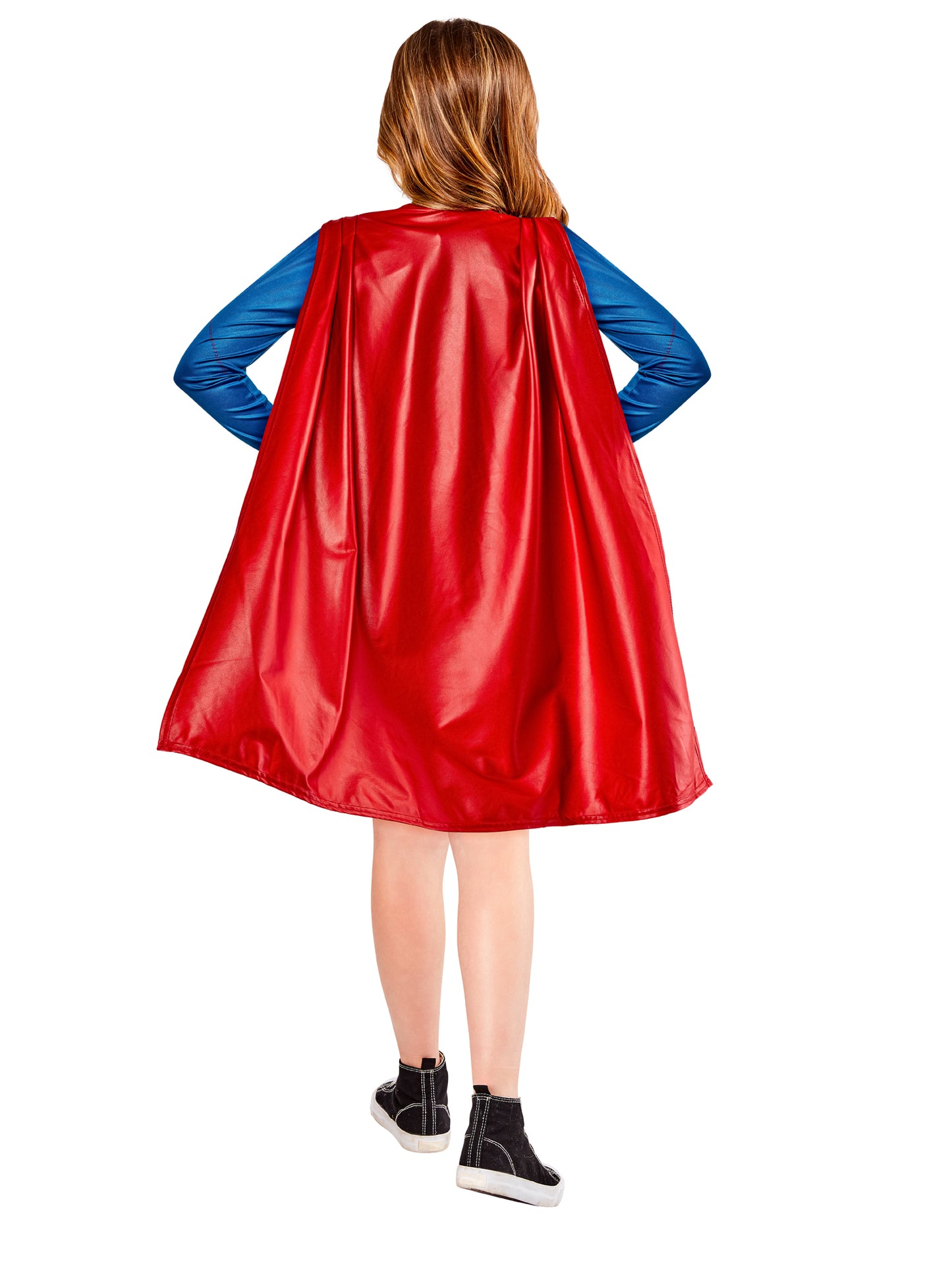 Rubies Supergirl Kinderkostüm für Mädchen mit Kleid und Umhang – Detailansicht