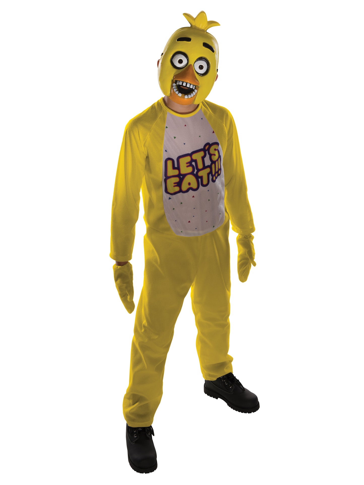 Rubies Chica Kinderkostüm aus Five Nights at Freddy’s mit Overall, Mitts und Maske