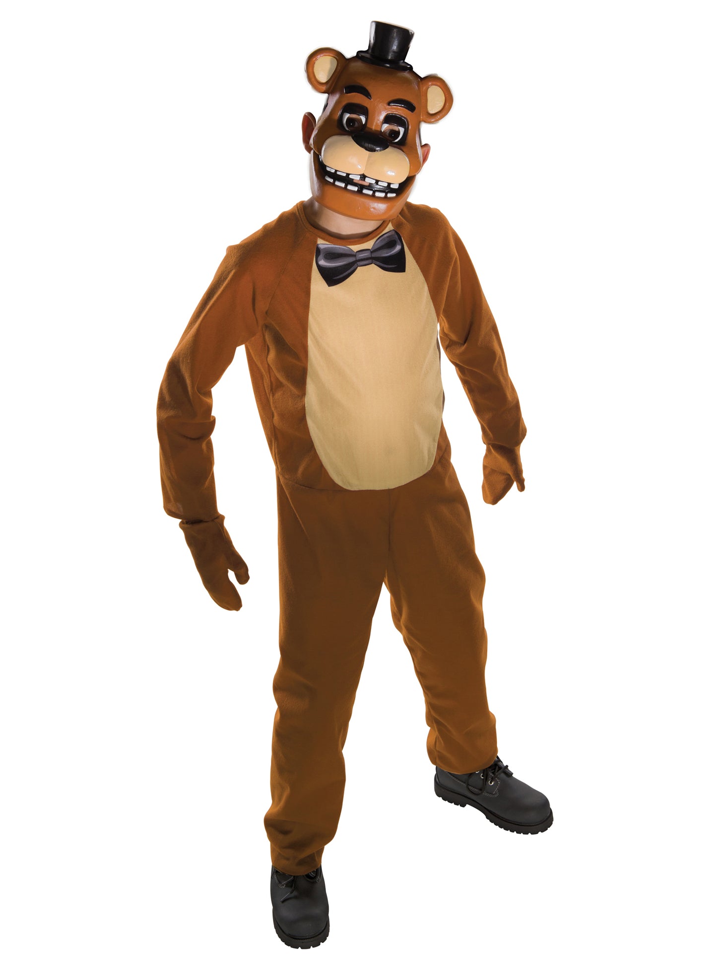 Rubies Freddy Deluxe Kinderkostüm aus Five Nights at Freddy's mit Overall, Handstulpen und Maske
