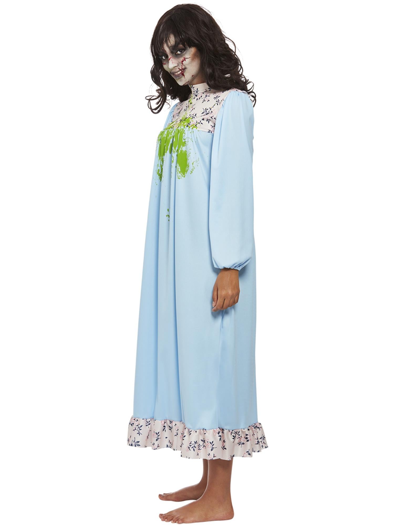 Smiffys blaues Zombie-Kostüm für Damen – Possessed Girl mit Kleid – Seitenansicht