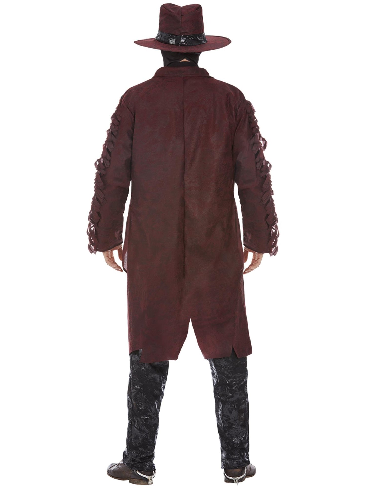 Smiffys Deluxe Dark Spirit Western-Cowboy-Kostüm für Herren in Rot – Detailansicht
