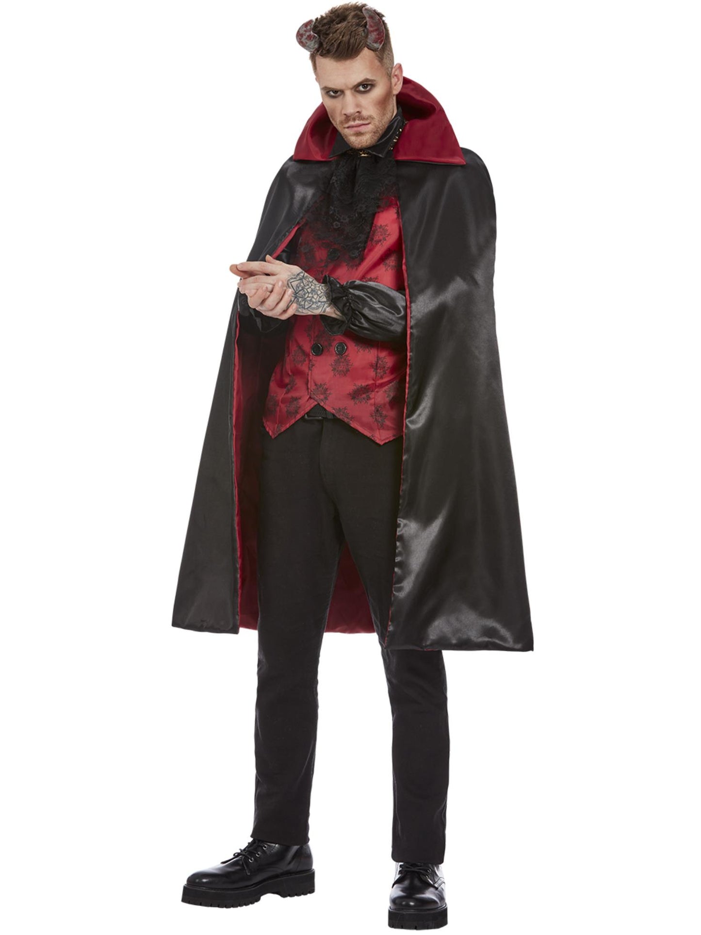Smiffys Devil Costume, Red & Black CS für Herren