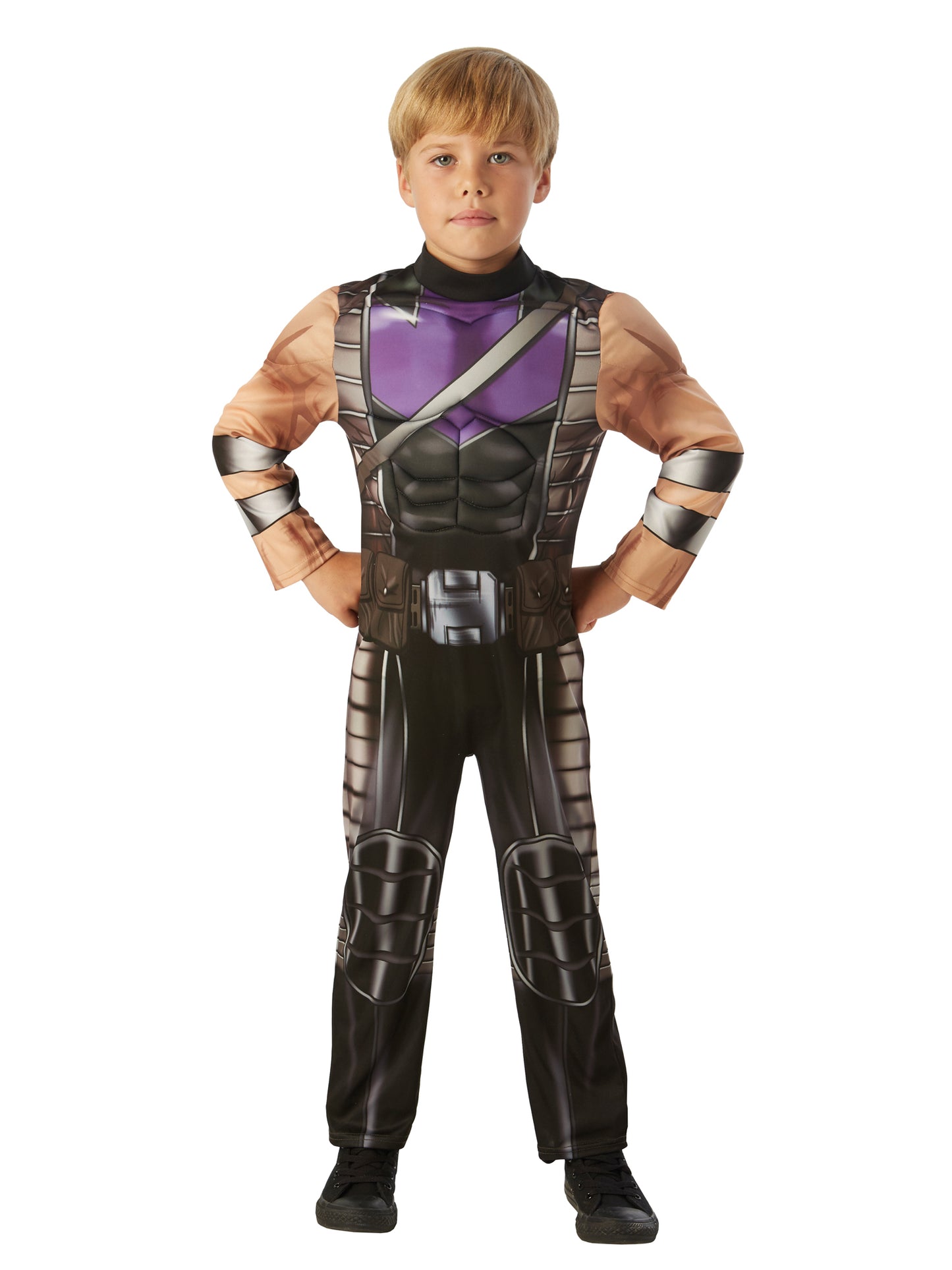 Rubies Marvel Hawkeye Kinderkostüm für Jungen gepolsterter Overall – Detailansicht