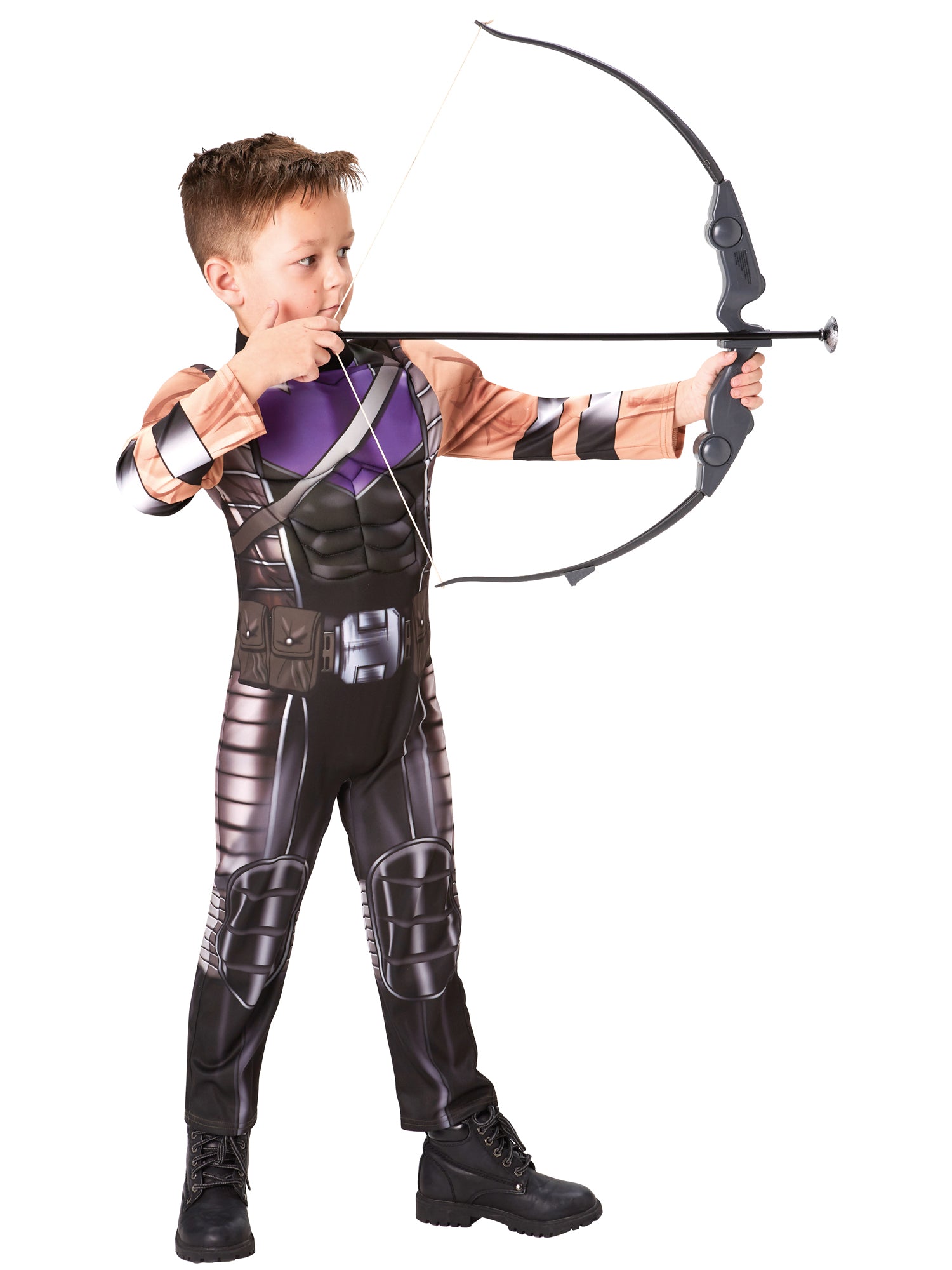 Rubies Marvel Hawkeye Kinderkostüm für Jungen gepolsterter Overall – Rückansicht
