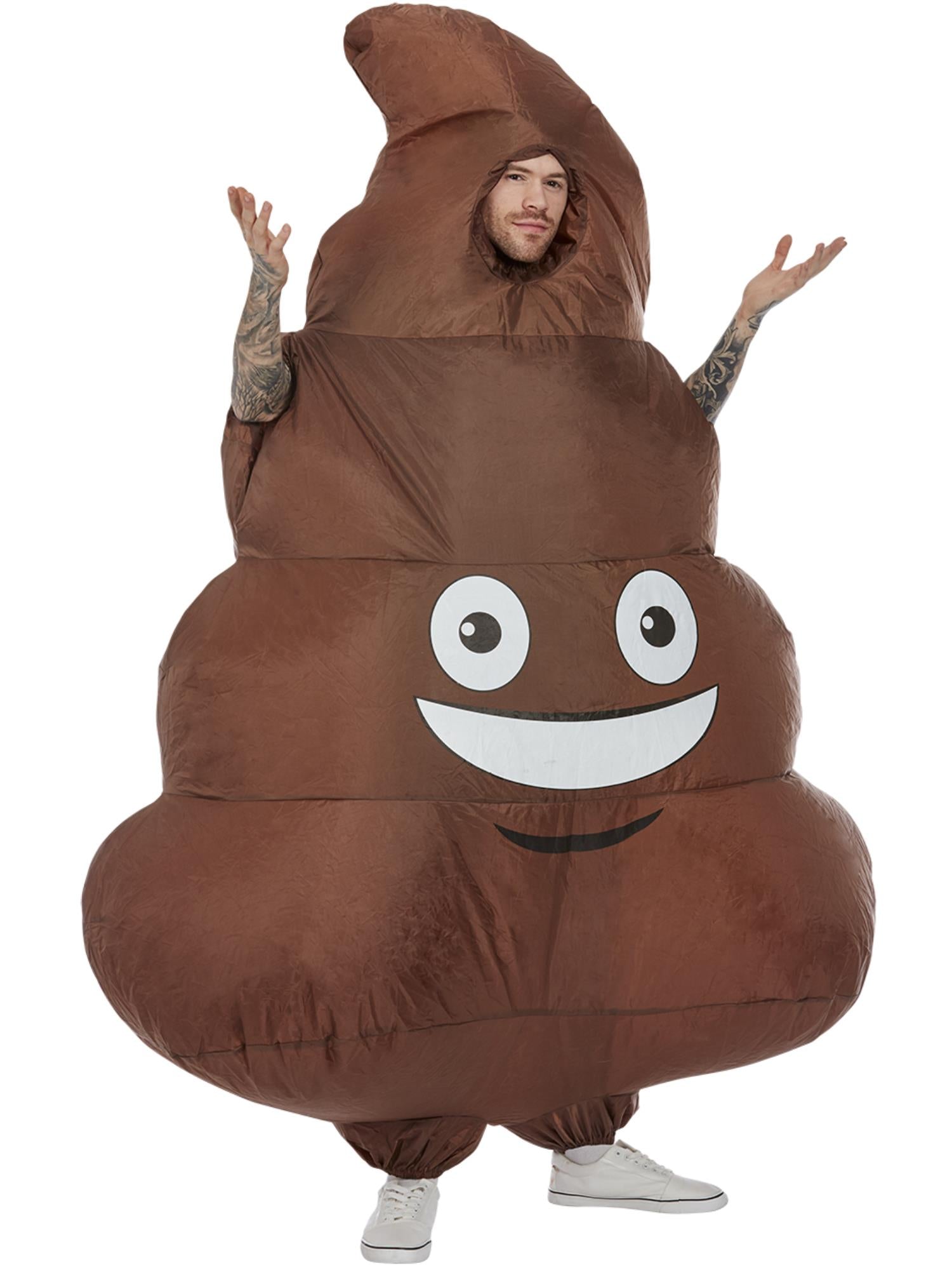 Smiffys aufblasbares braunes Poop Kostüm für Erwachsene – Produktansicht