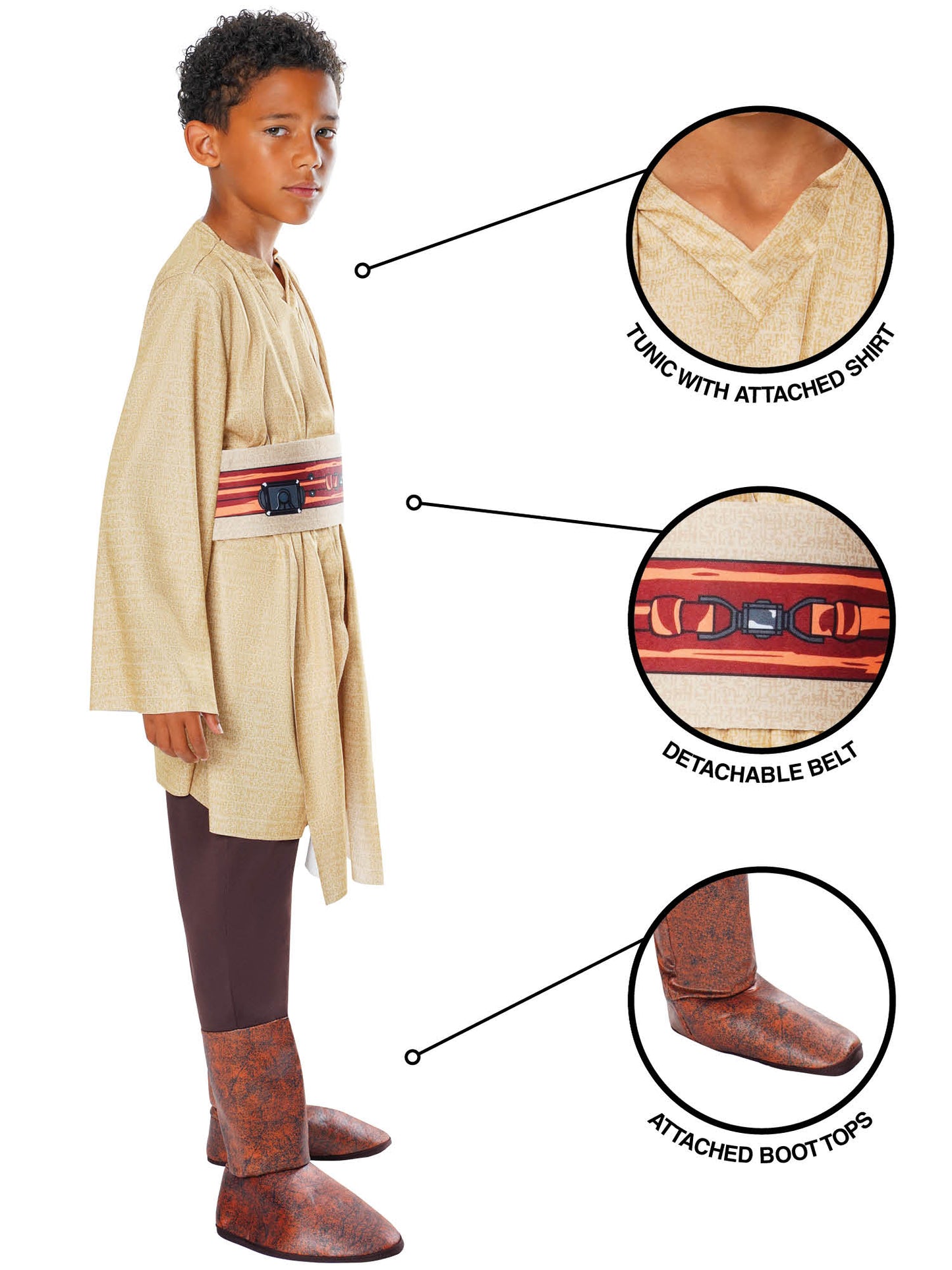 Rubies Star Wars Jedi Deluxe Kinderkostüm – Seitenansicht
