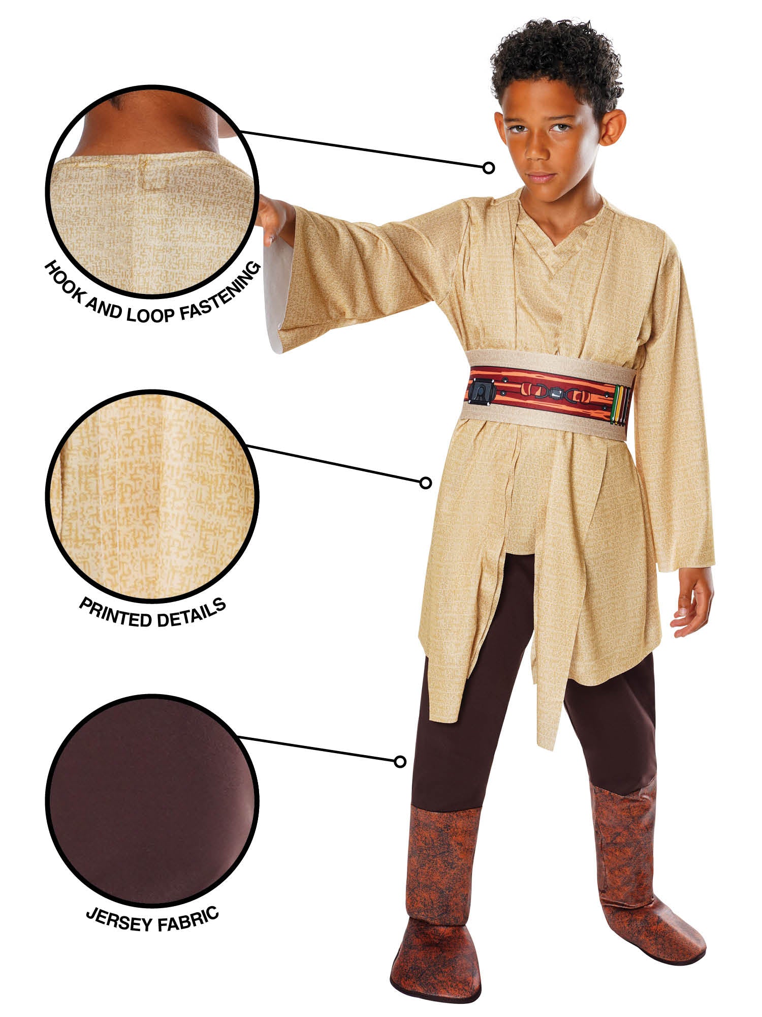 Rubies Star Wars Jedi Deluxe Kinderkostüm – Rückansicht