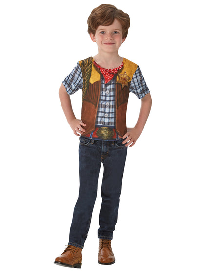 Rubies Cowboy Tshirt - Childrens Kinderkostüm für Jungen