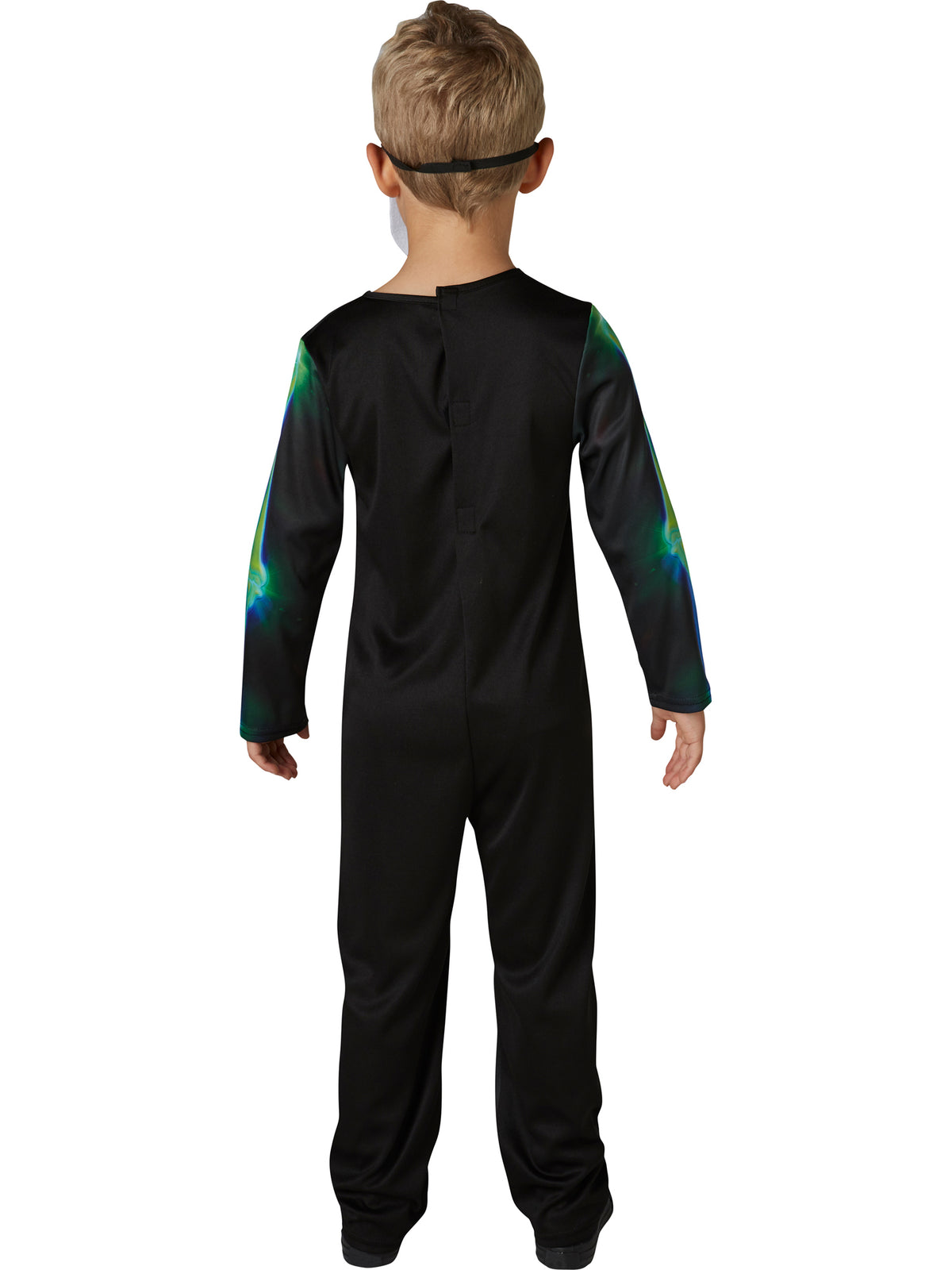 Rubies Neon-Skelett-Kinderkostüm mit Glow-in-the-Dark-Overall und Filzmaske – Seitenansicht