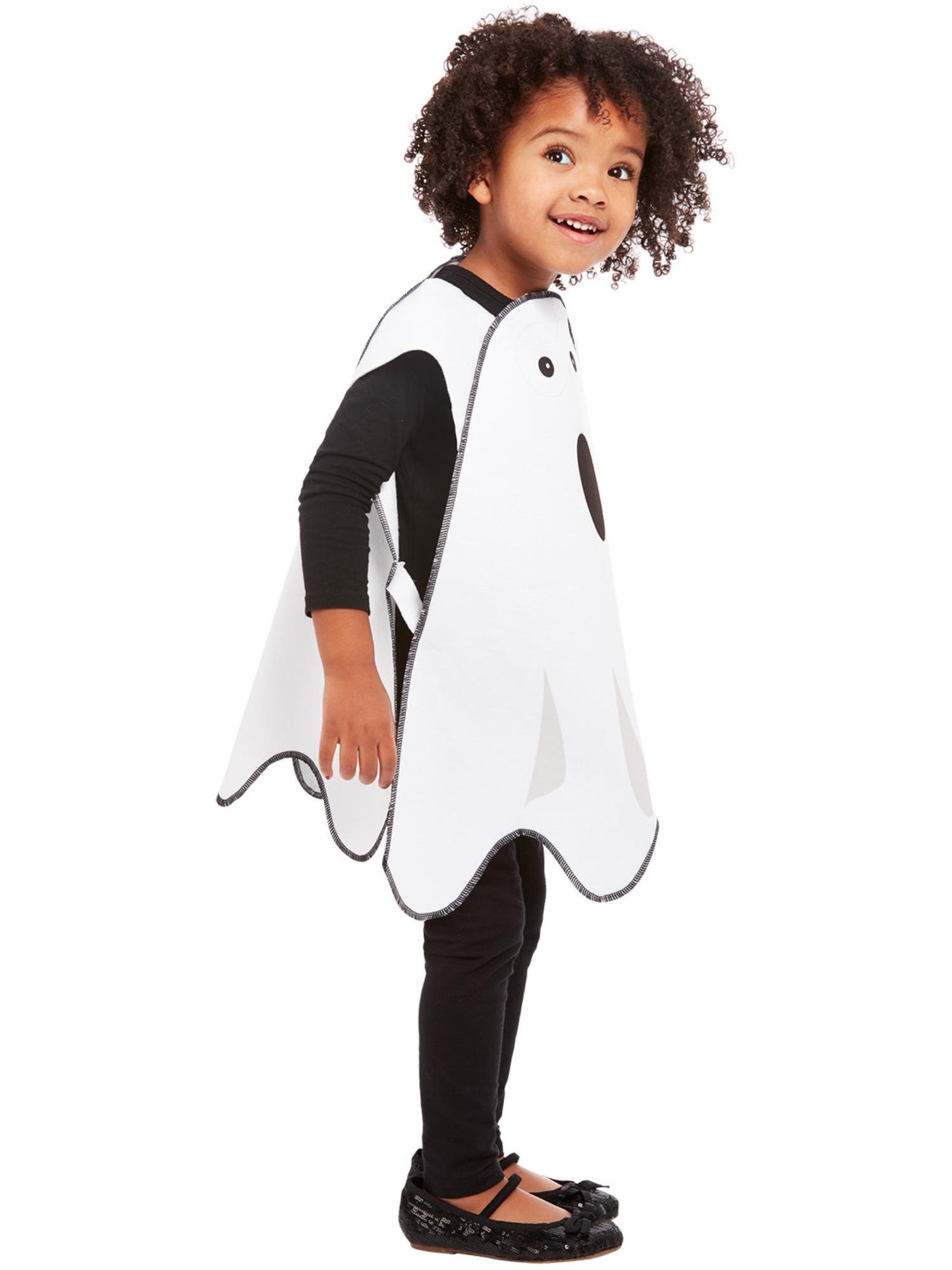 Smiffys Ghost Tabard für Kleinkinder, weisses Geisterkostüm – Seitenansicht
