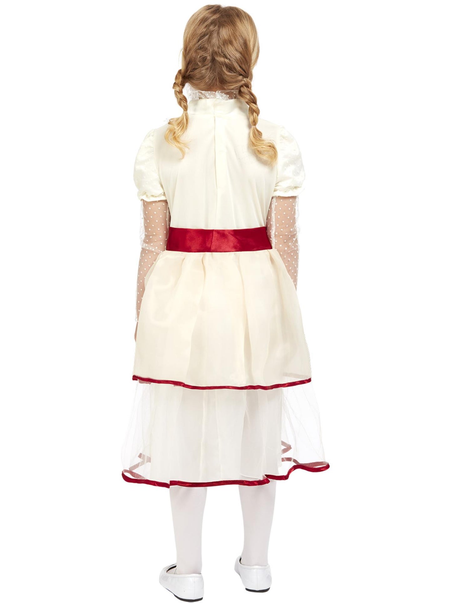 Smiffys WITCH Porzellanpuppen-Kostüm für Mädchen in Creme mit Kleid und Gürtel – Detailansicht