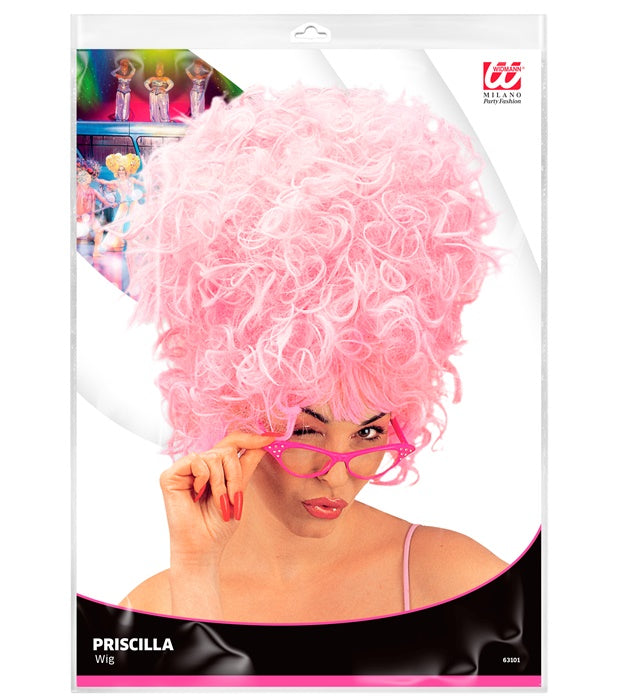 Perücke Priscilla in kräftigem Farbton für Drag Queen Kostüm auf Fasnacht