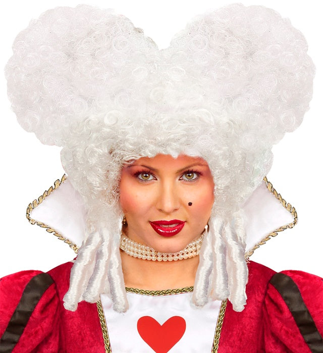 Weiße Barockperücke im klassischen Stil für Fasnacht und Kostüme