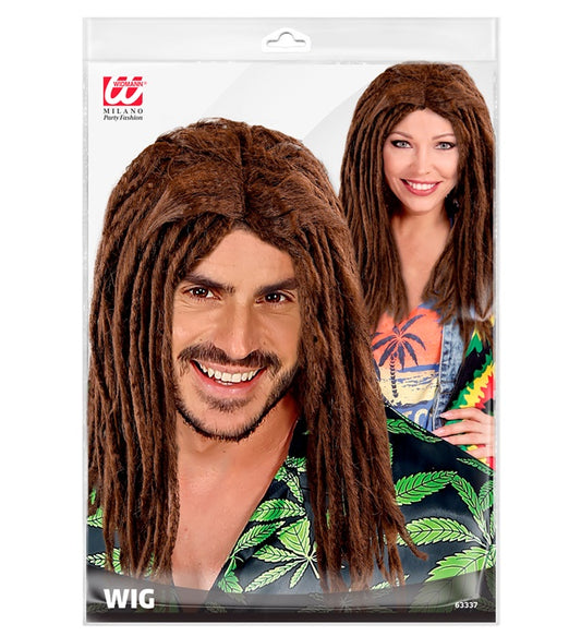 Braune Dreadlocks-Perücke als Kostümzubehör für Fasnacht und Karneval