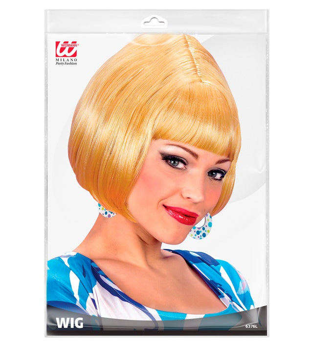 "BLONDE PERÜCKE PARTY GIRL 70ER JAHRE" in Polybag Blond