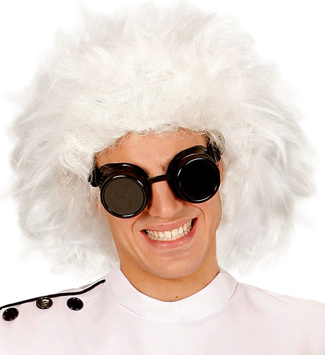 Mad Scientist Perücke mit wilden Haarsträhnen für Halloween und Fasnacht