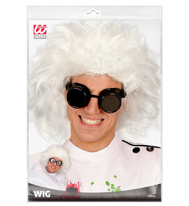 Mad Scientist Perücke mit wilden Haarsträhnen für Halloween und Fasnacht