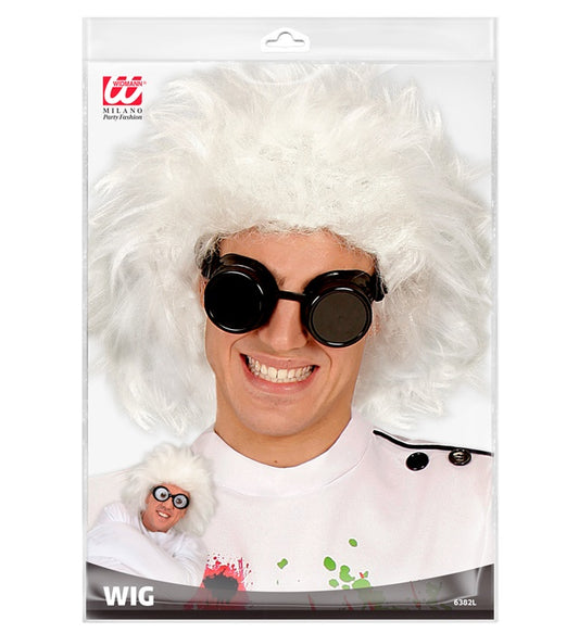 Mad Scientist Perücke mit wilden Haarsträhnen für Halloween und Fasnacht