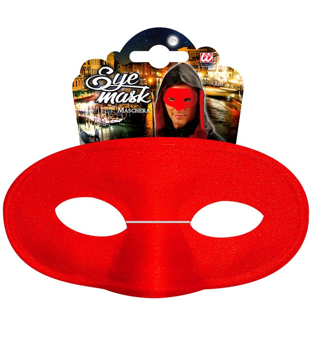 Masquerade Augenmaske in den Farben Rot, Blau und Gelb für Fasnacht und Mottoparty