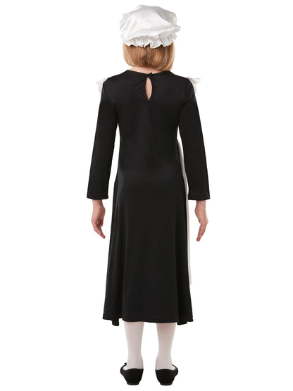 Rubies Victorian Maid Kinderkostüm für Mädchen mit Kleid, Schürze und Haube – Detailansicht