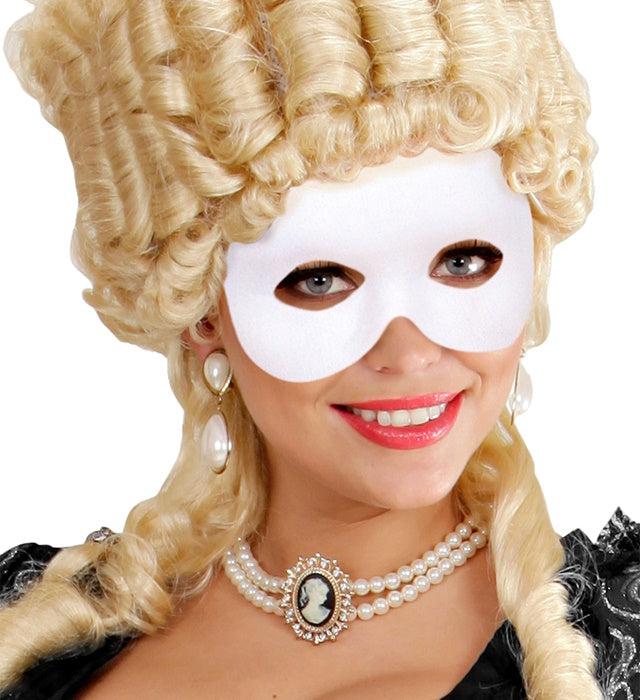 Weiße Augenmaske Phantom für Fasnacht und Halloween