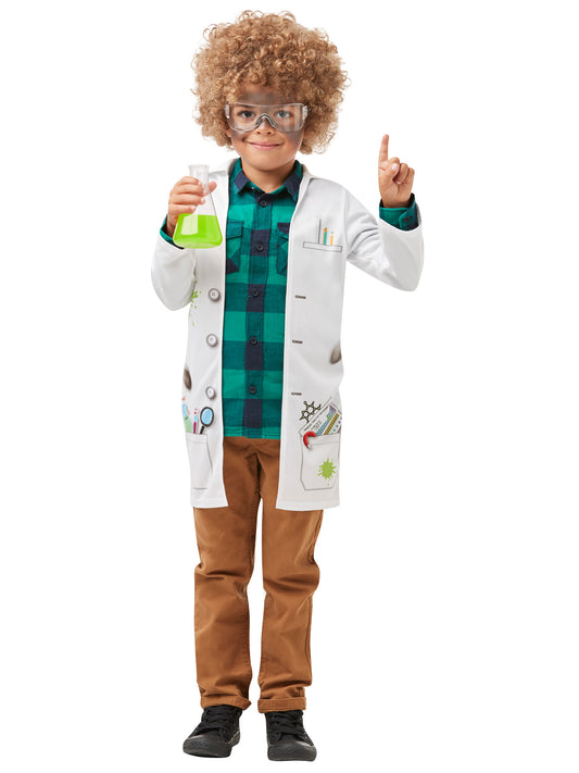 Rubies Mad Scientist Kinderkostüm für Jungen mit bedruckter Jacke – Produktansicht