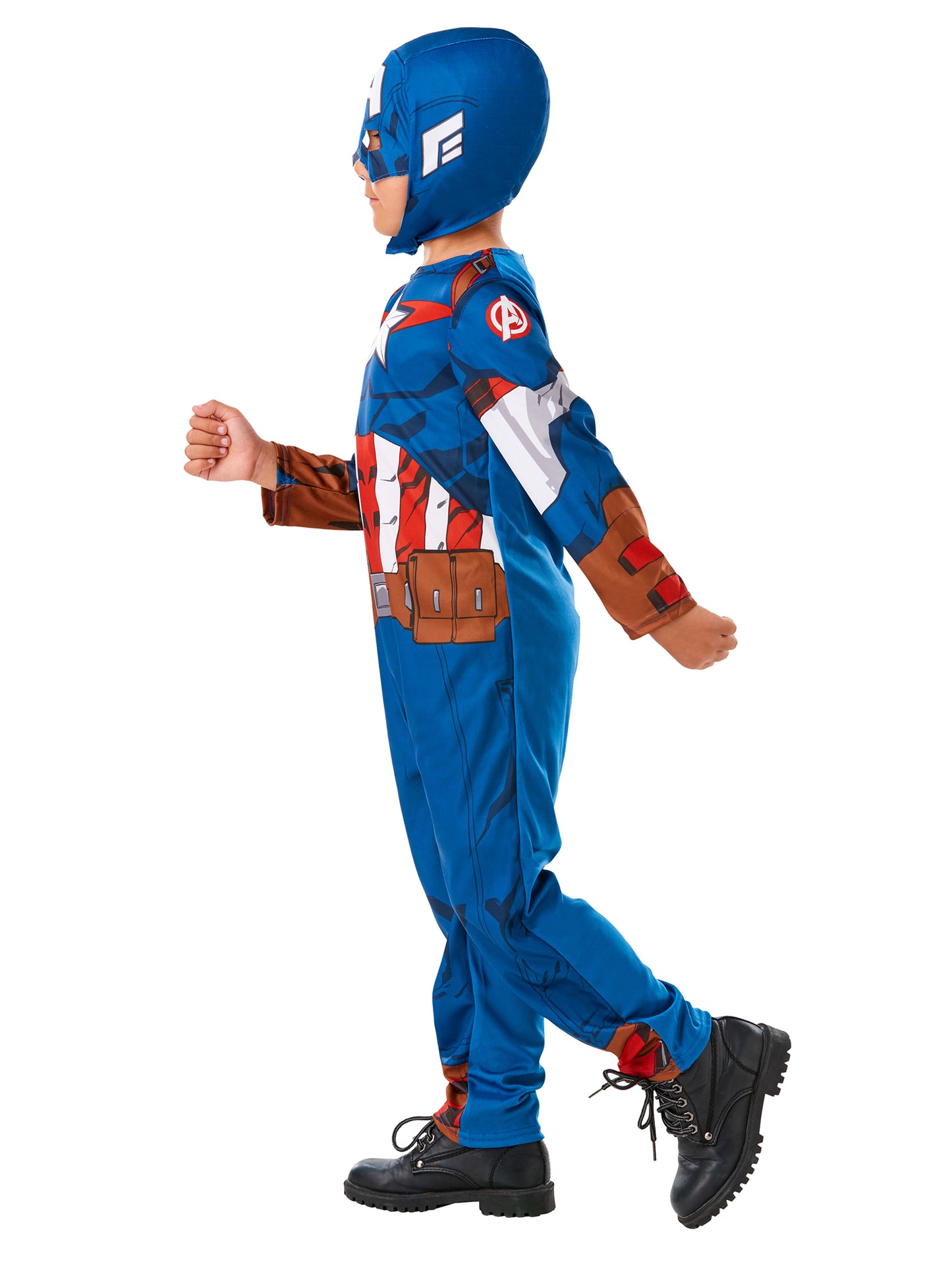 Marvel Captain America Kinderkostüm für Jungen von Rubies – Seitenansicht
