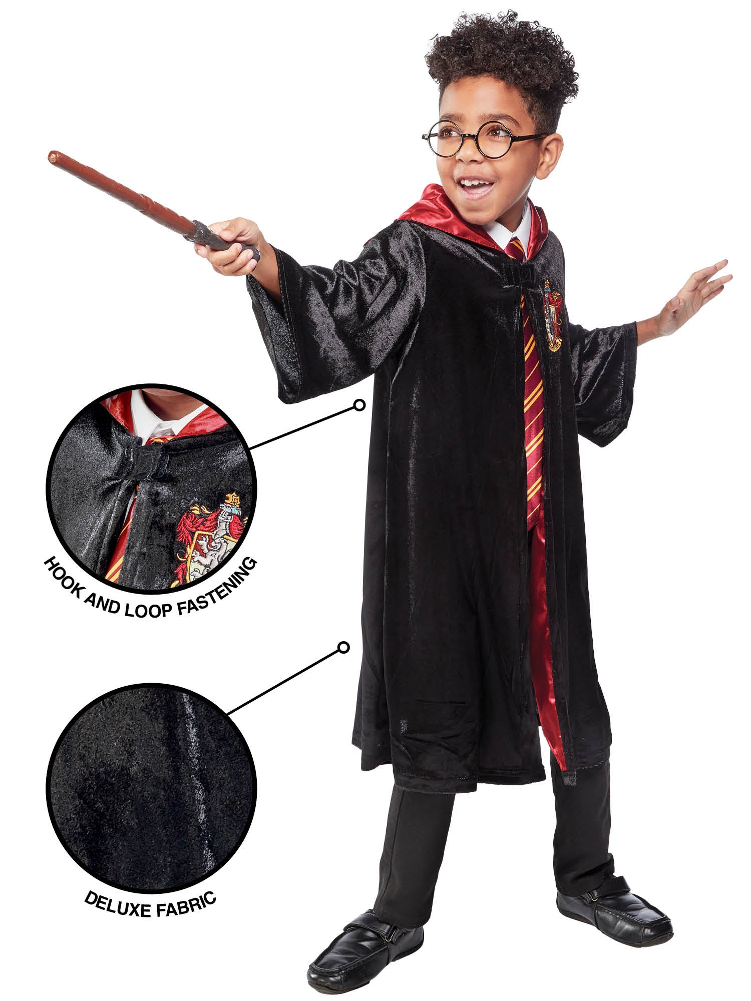 Rubies Harry Potter Kinderkostüm für Jungen mit Kapuzenrobe – Rückansicht