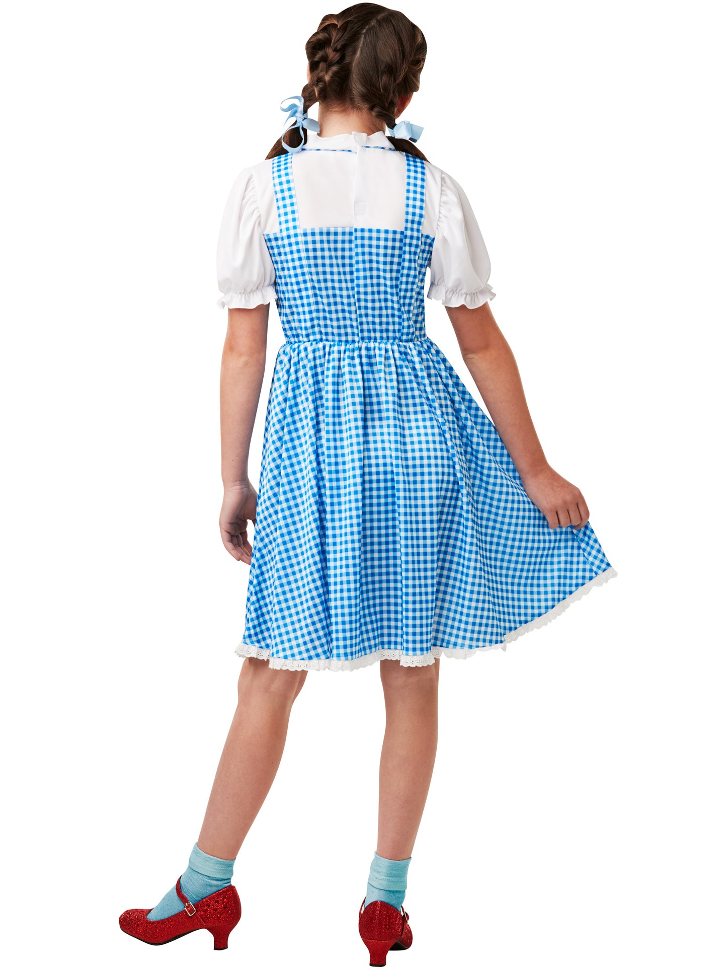 Rubies Dorothy Kinderkostüm für Mädchen mit Kleid und Haarschleifen – Detailansicht