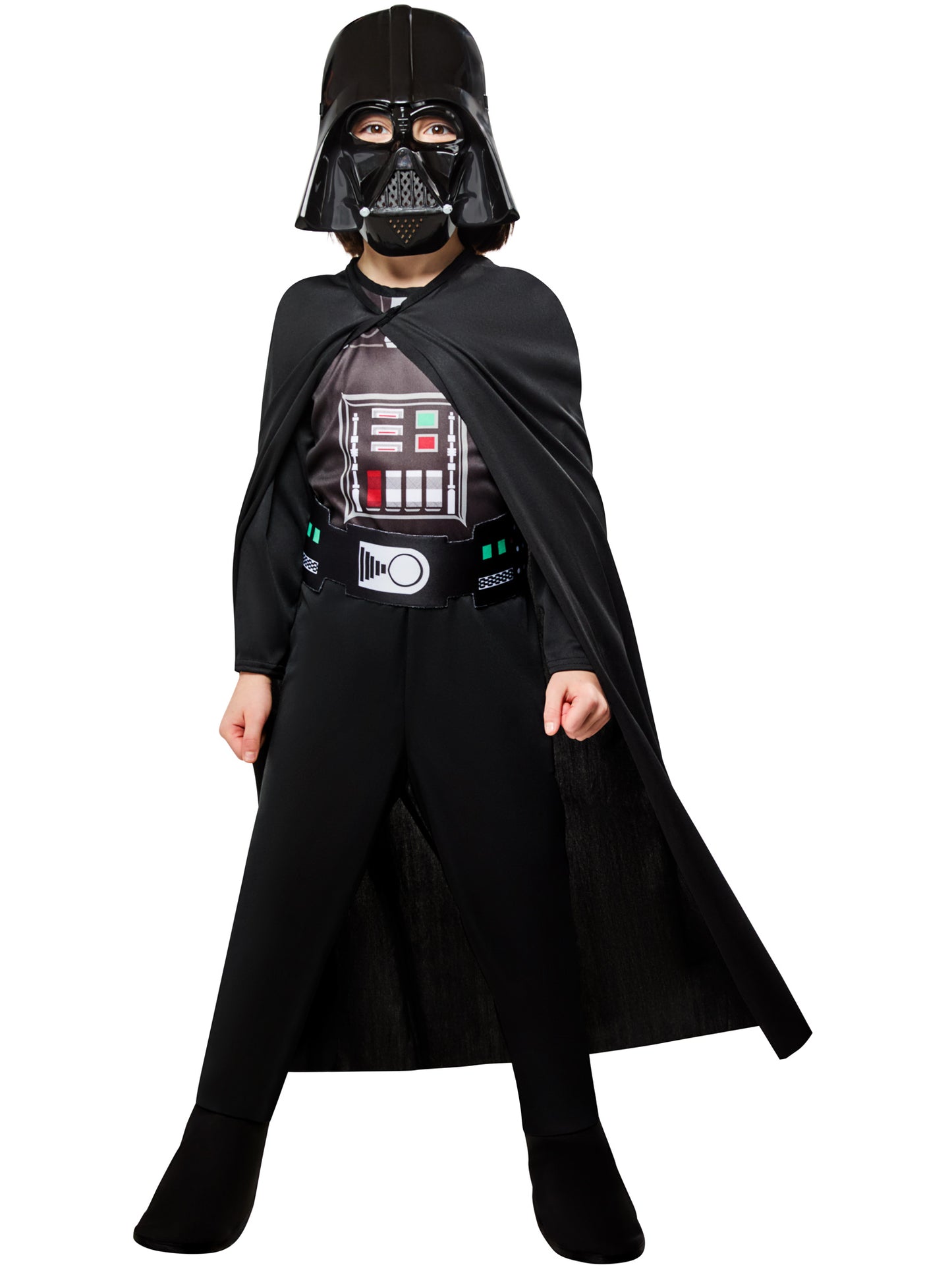 Rubies Darth Vader Kinderkostüm für Jungen mit Overall, Maske und Umhang – Verpackung