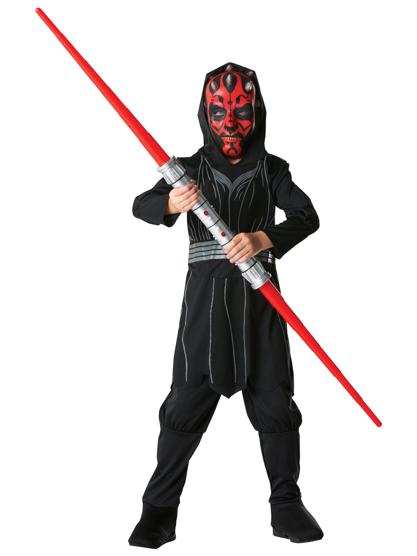 Darth Maul Kinderkostüm von Rubies mit Kapuzentunika, Hose und Maske