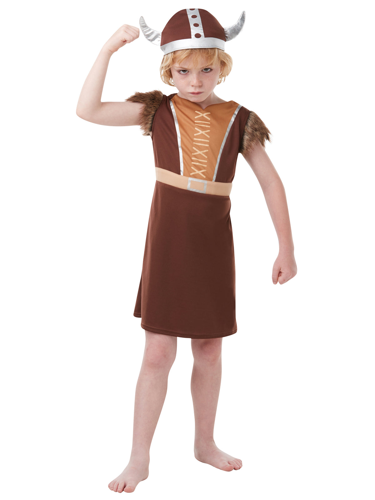 Rubies Viking Kinderkostüm für Jungen mit Tunika und Kopfbedeckung – Produktansicht