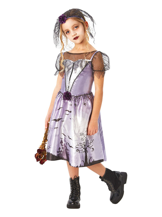 Rubies Gothic-Bride-Kinderkostüm für Mädchen mit Kleid und Schleier – Produktansicht