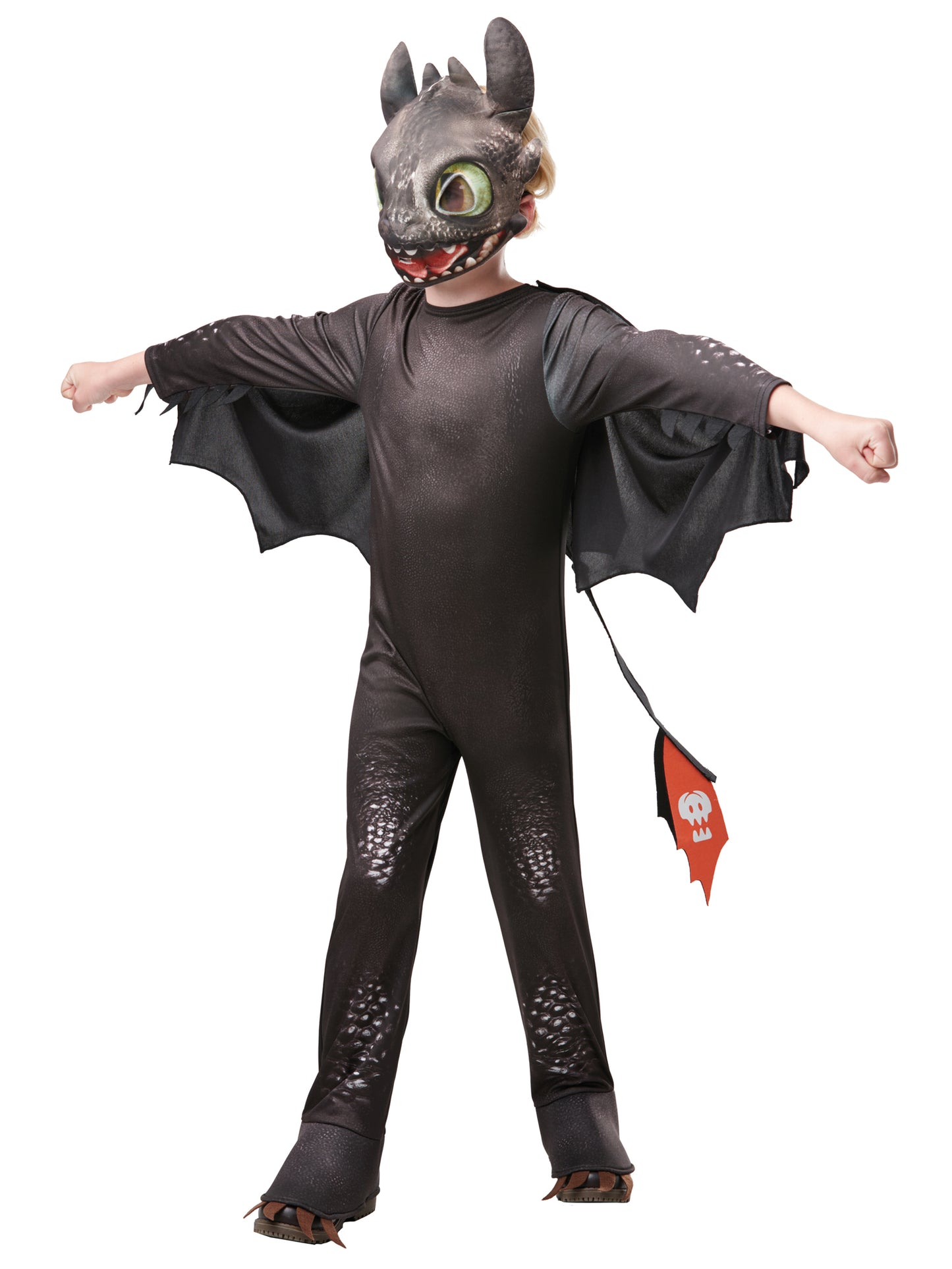 Rubies Toothless Kinderkostüm für Jungen mit Overall, Flügeln und Maske – Produktansicht
