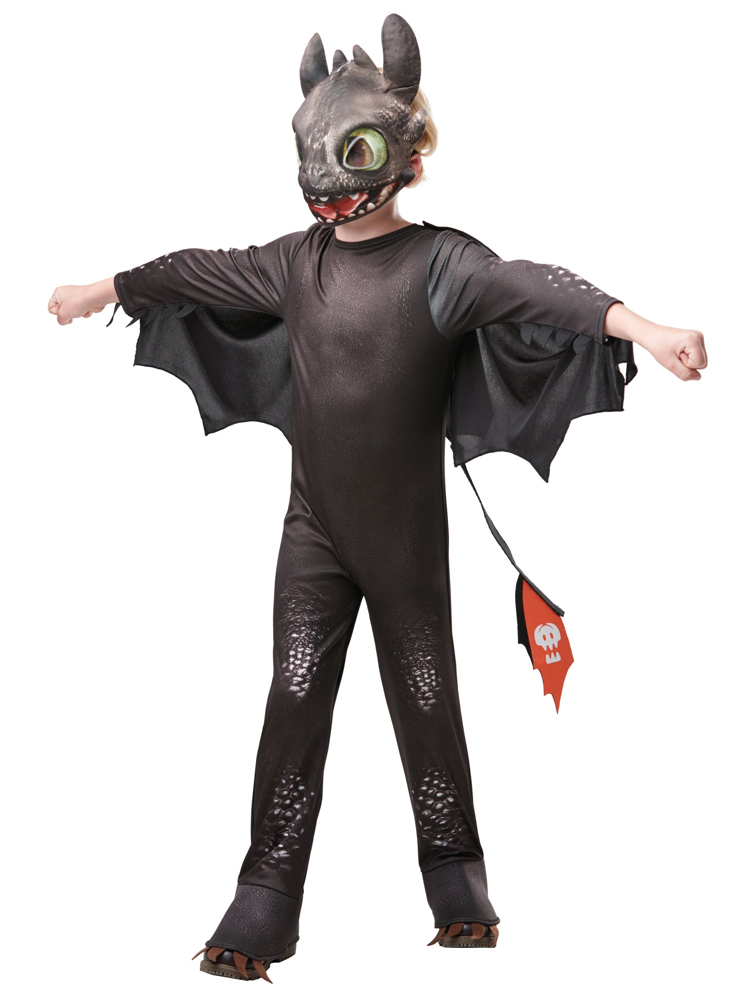 Rubies Toothless Kinderkostüm für Jungen mit Overall, Flügeln und Maske – Produktansicht